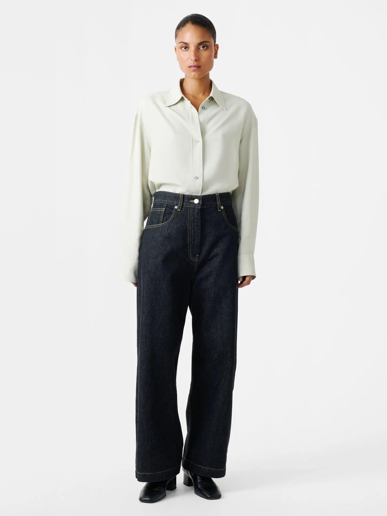 Best Studio Nicholson Neive Italian Denim Pant Black