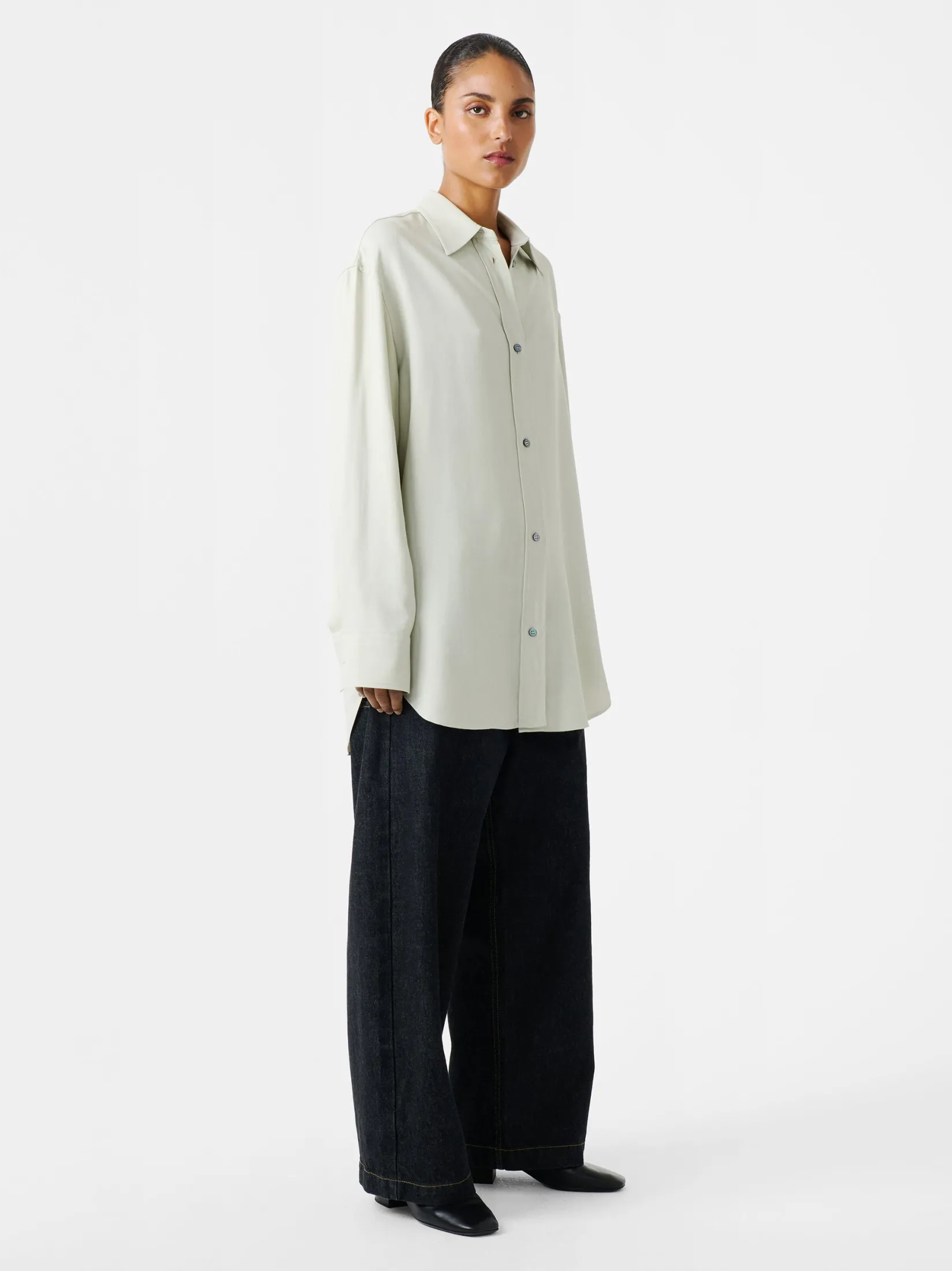 Best Studio Nicholson Neive Italian Denim Pant Black