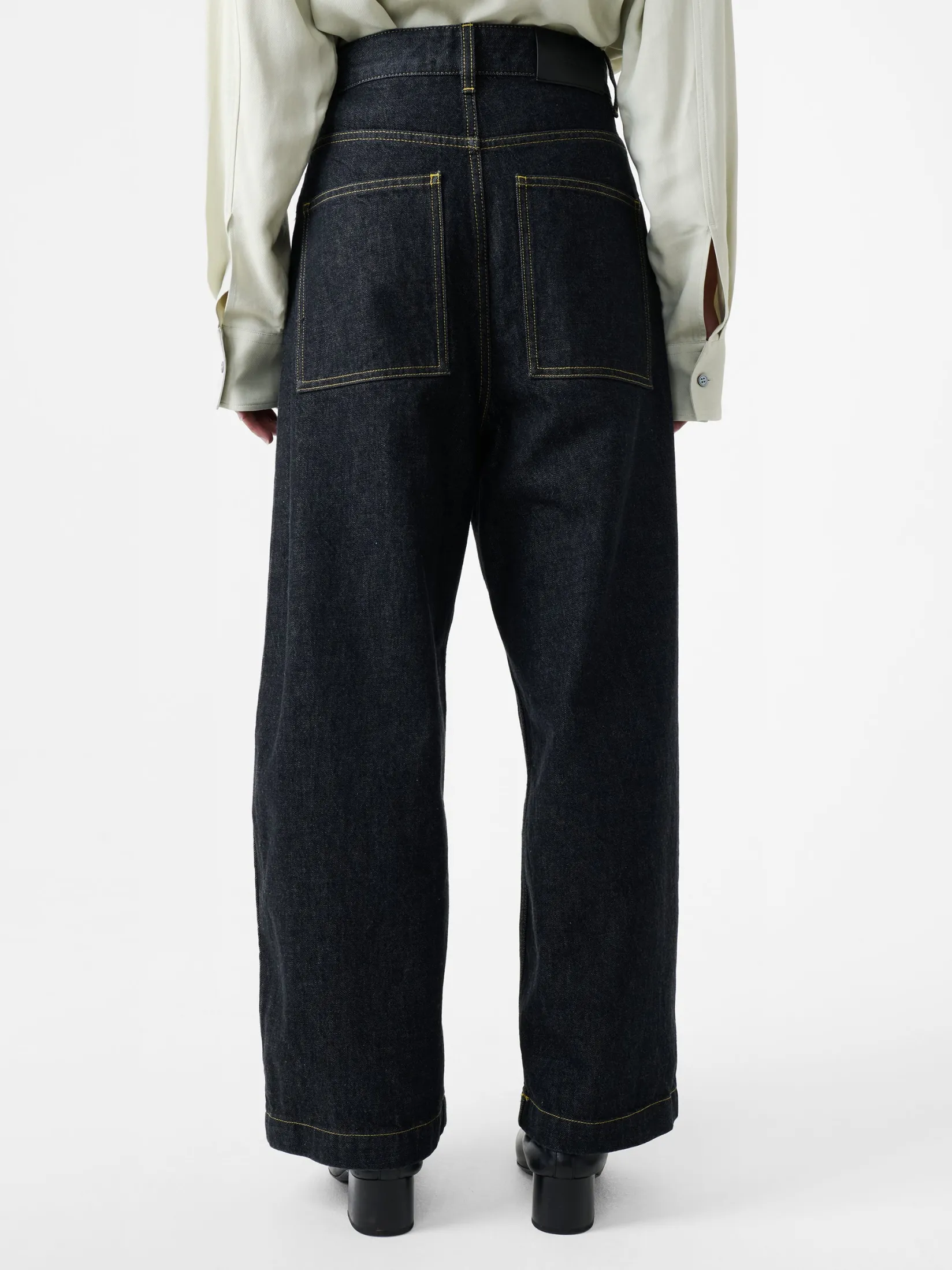 Best Studio Nicholson Neive Italian Denim Pant Black