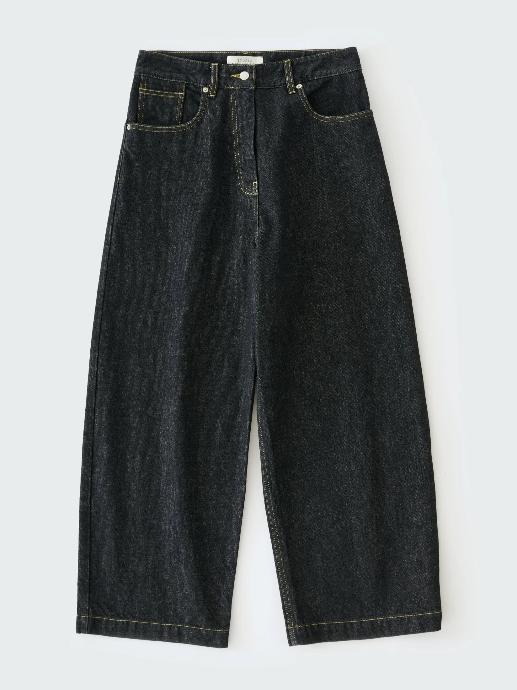 Best Studio Nicholson Neive Italian Denim Pant Black