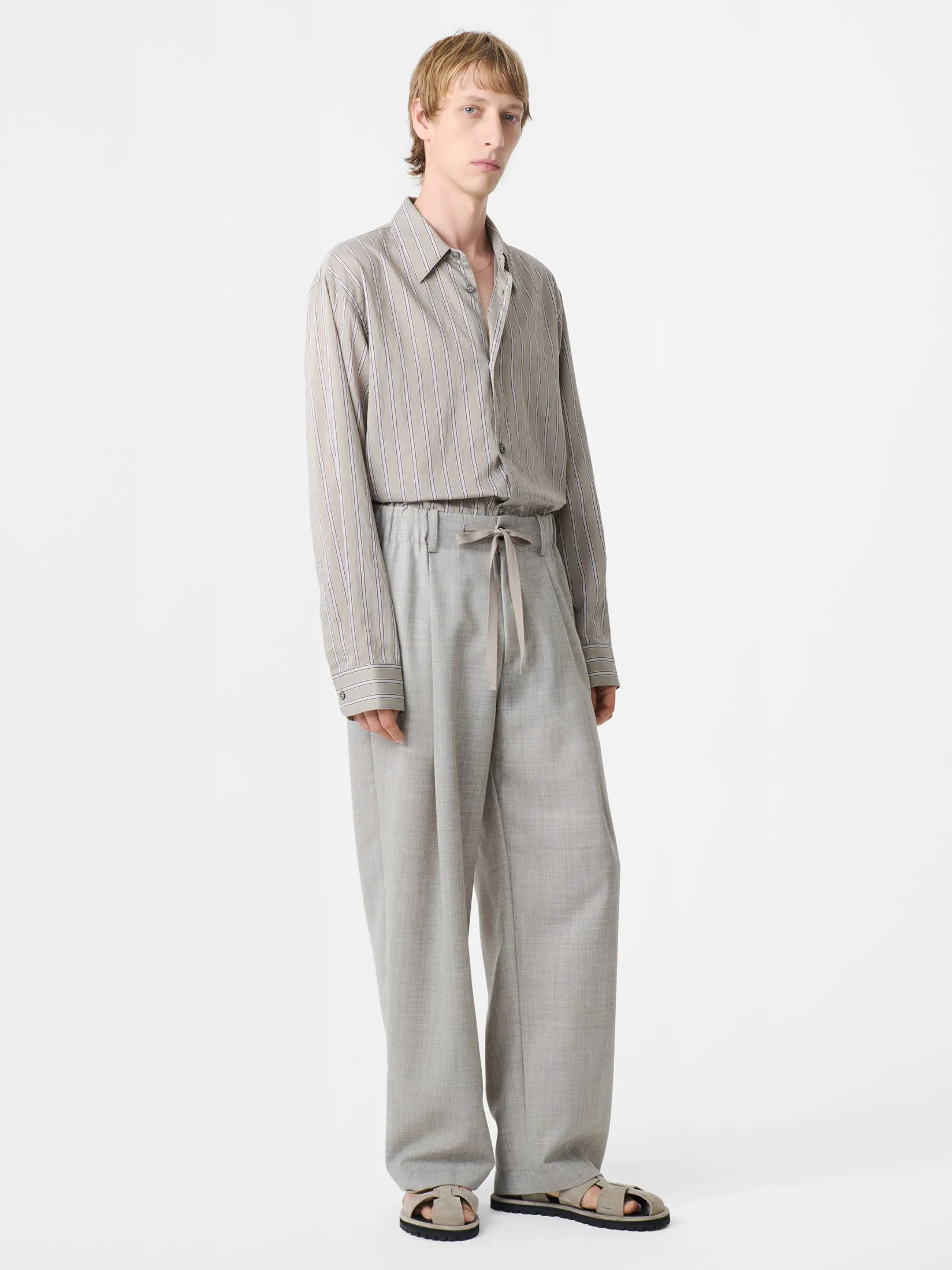 Best Studio Nicholson Noam Tropical Wool Pant Ice Melange