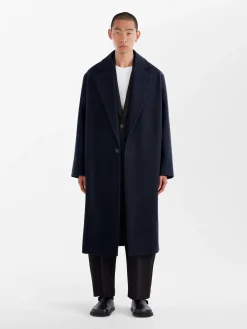 New Studio Nicholson Notch Coat Dark Navy