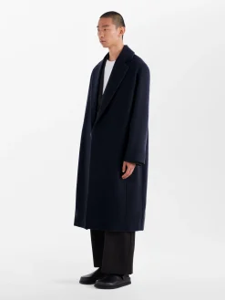 New Studio Nicholson Notch Coat Dark Navy