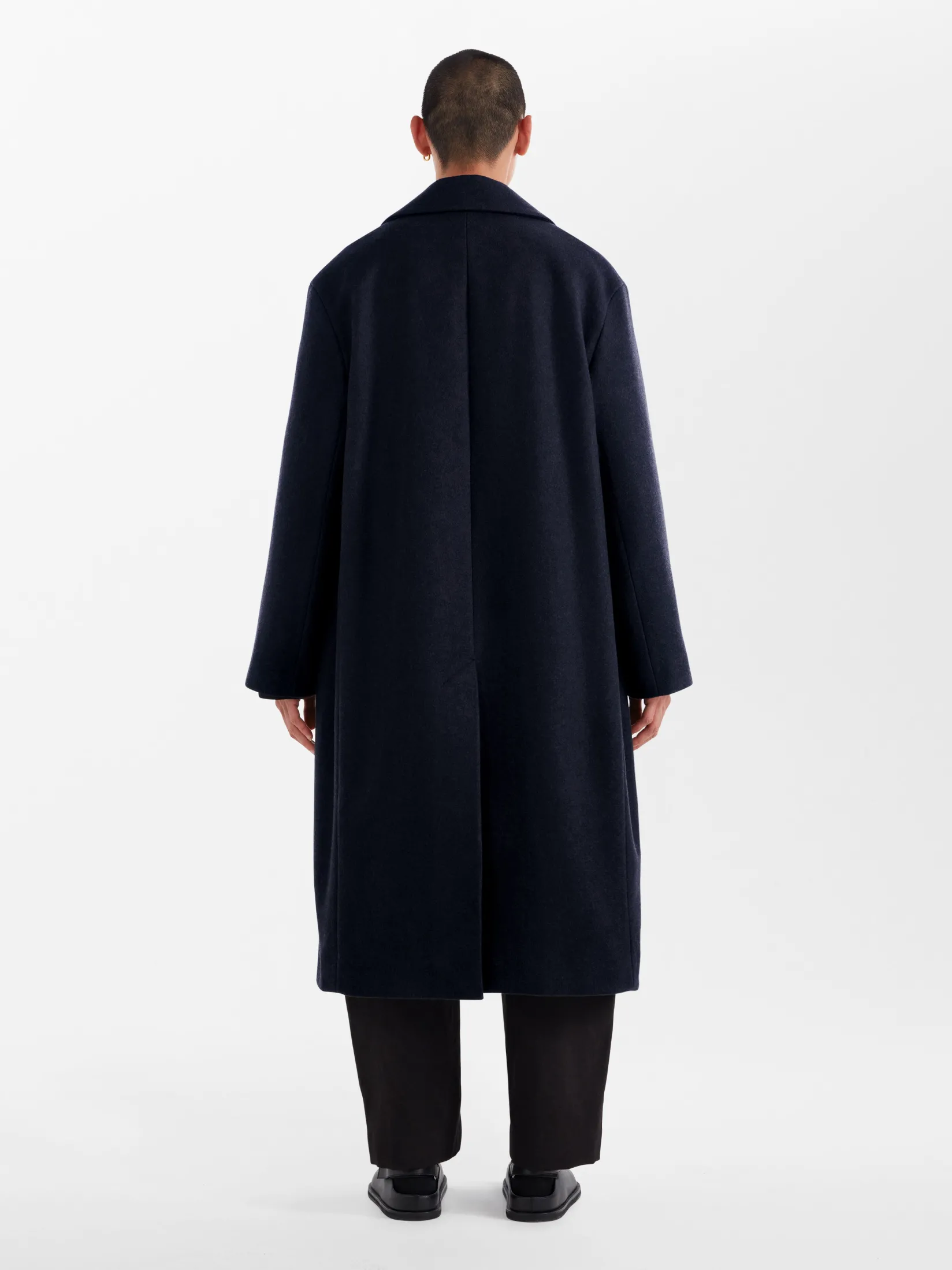 New Studio Nicholson Notch Coat Dark Navy