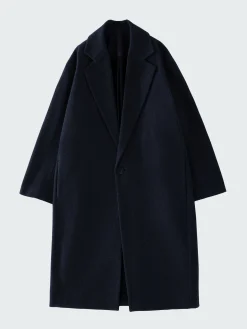 New Studio Nicholson Notch Coat Dark Navy