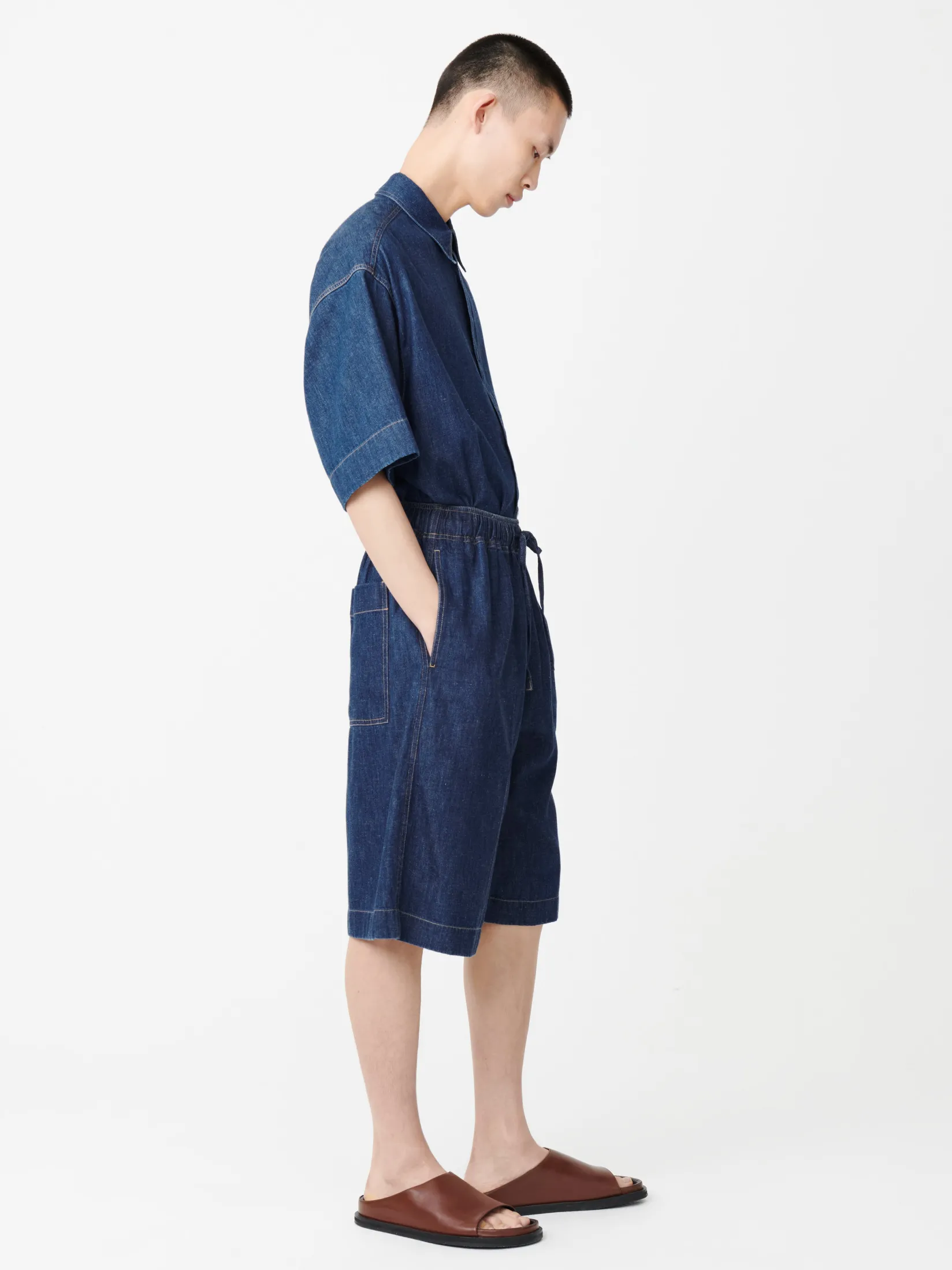 Discount Studio Nicholson Ossi Denim Short Indigo