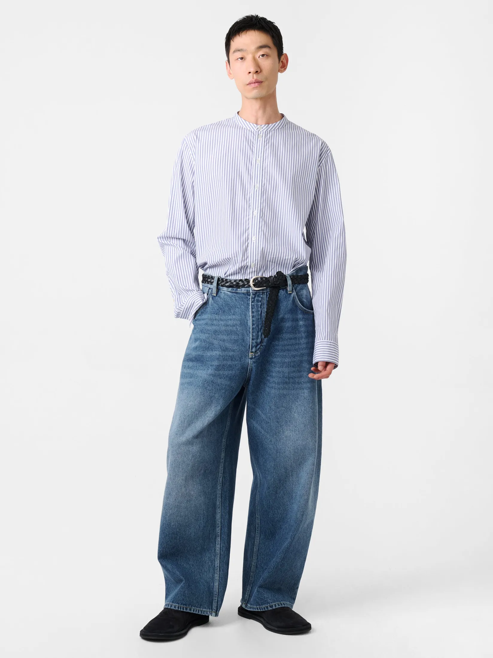 Outlet Studio Nicholson Paolo Denim Pant Worn Wash Indigo