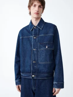 Clearance Studio Nicholson Petar Denim Jacket Indigo Wash
