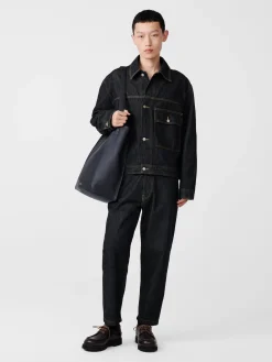 Clearance Studio Nicholson Petar Italian Denim Jacket Black