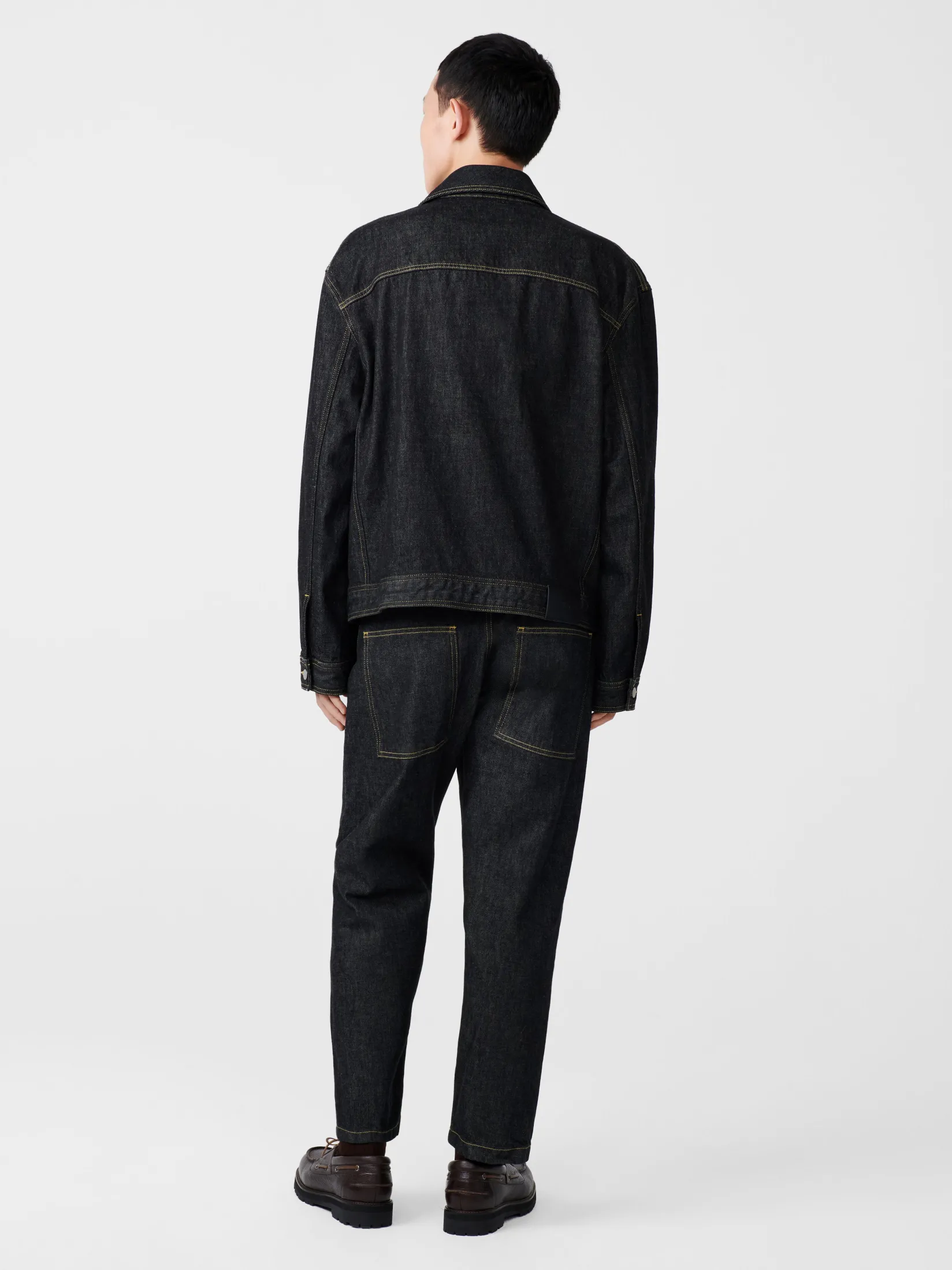 Clearance Studio Nicholson Petar Italian Denim Jacket Black
