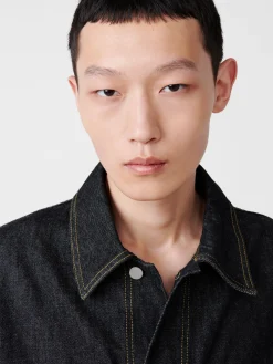 Clearance Studio Nicholson Petar Italian Denim Jacket Black