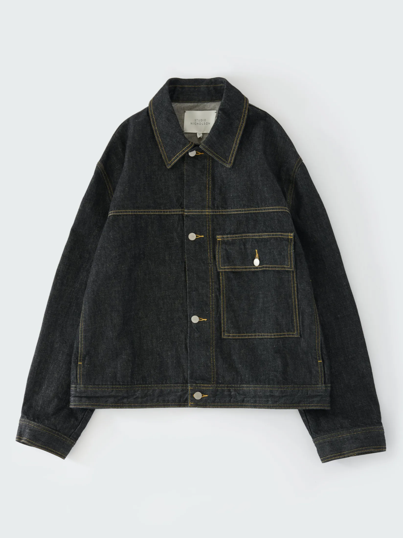 Clearance Studio Nicholson Petar Italian Denim Jacket Black