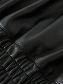 Fashion Studio Nicholson Piston Leather Jacket Black