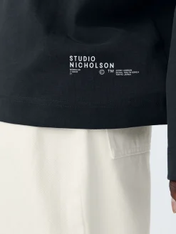 Discount Studio Nicholson Platt T-Shirt Darkest Navy