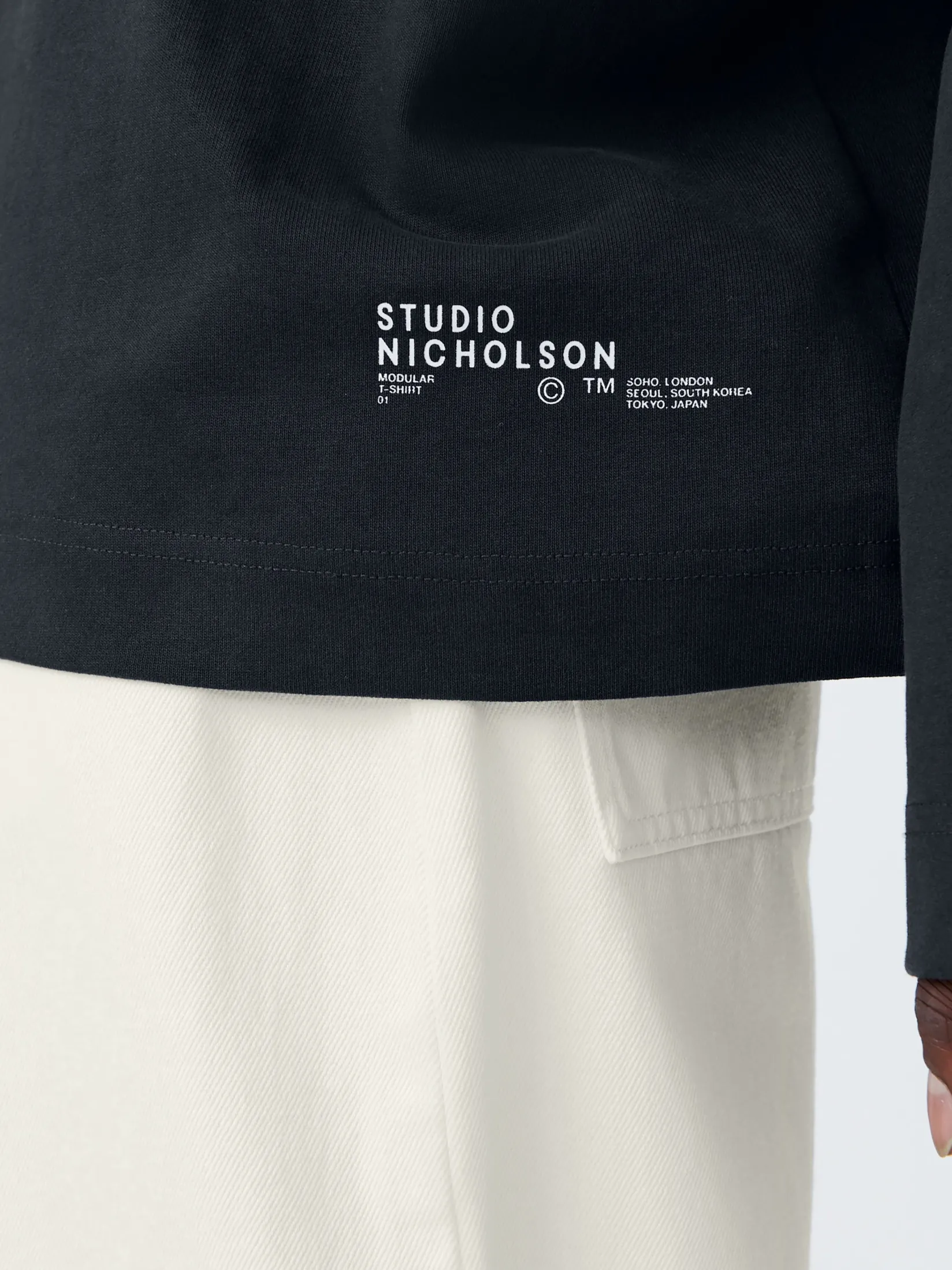 Discount Studio Nicholson Platt T-Shirt Darkest Navy