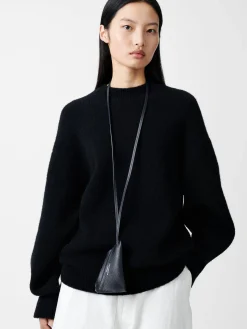 Online Studio Nicholson Pochi Leather Pouch Darkest Navy