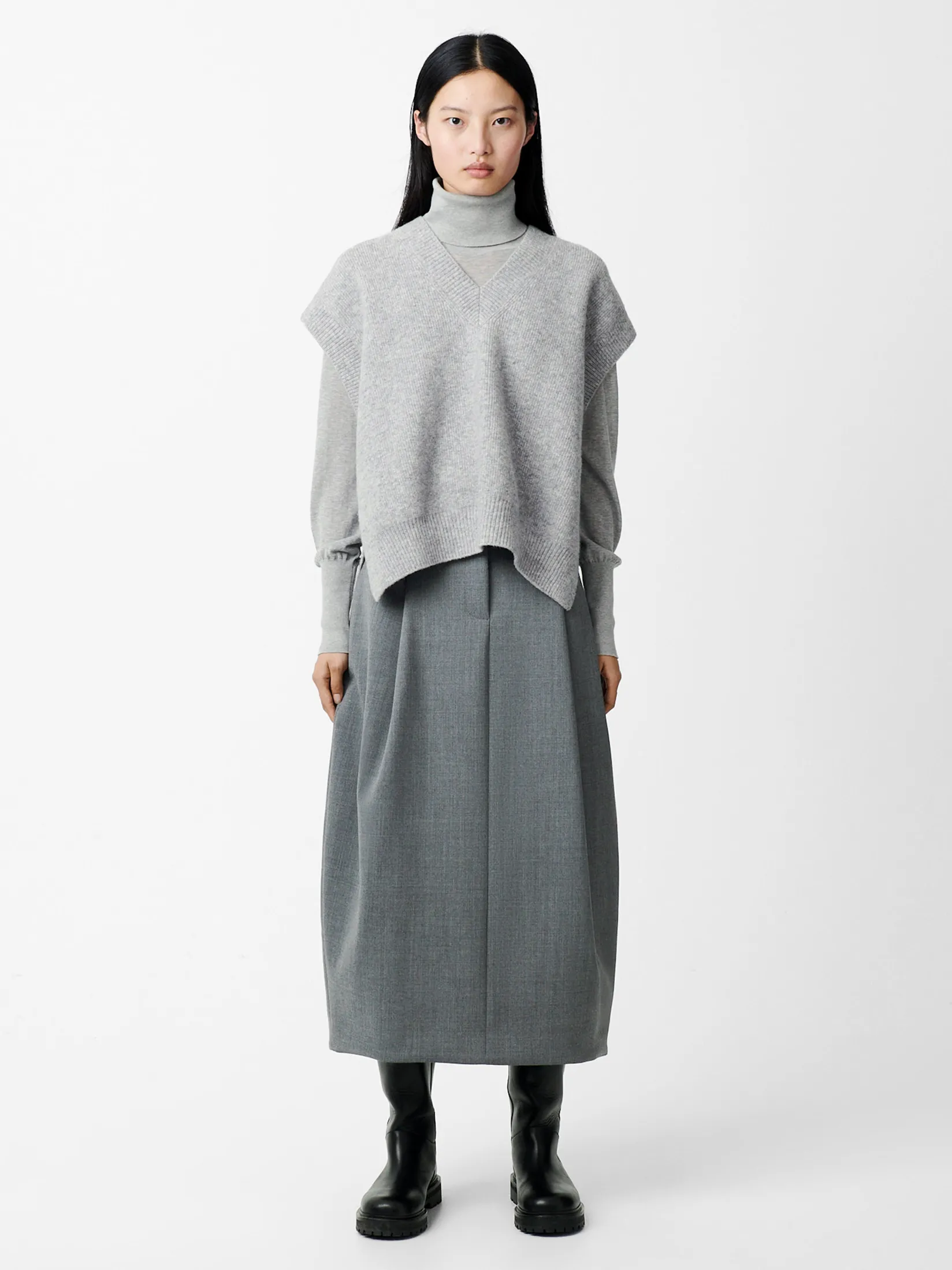 New Studio Nicholson Poros Knit Grey Melange