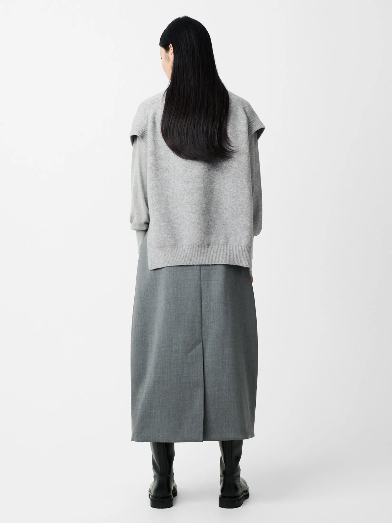 New Studio Nicholson Poros Knit Grey Melange