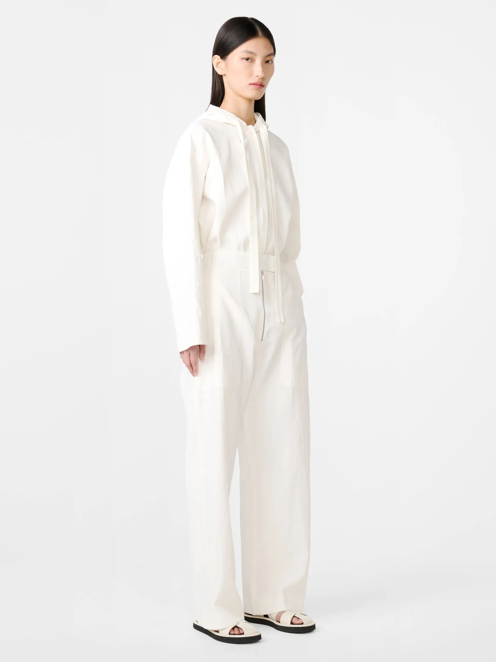 New Studio Nicholson Pravin Linen Pant Milk