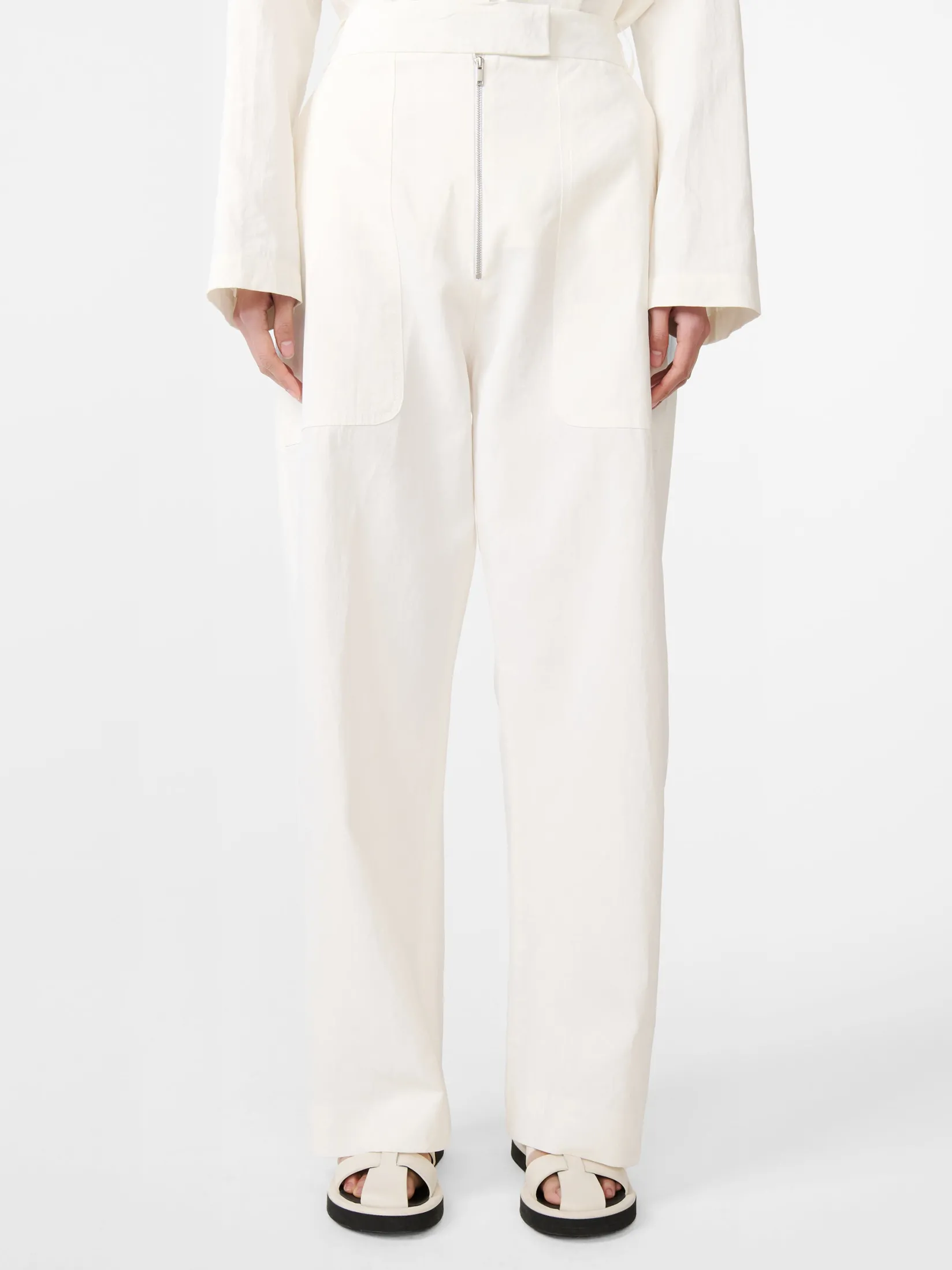 New Studio Nicholson Pravin Linen Pant Milk