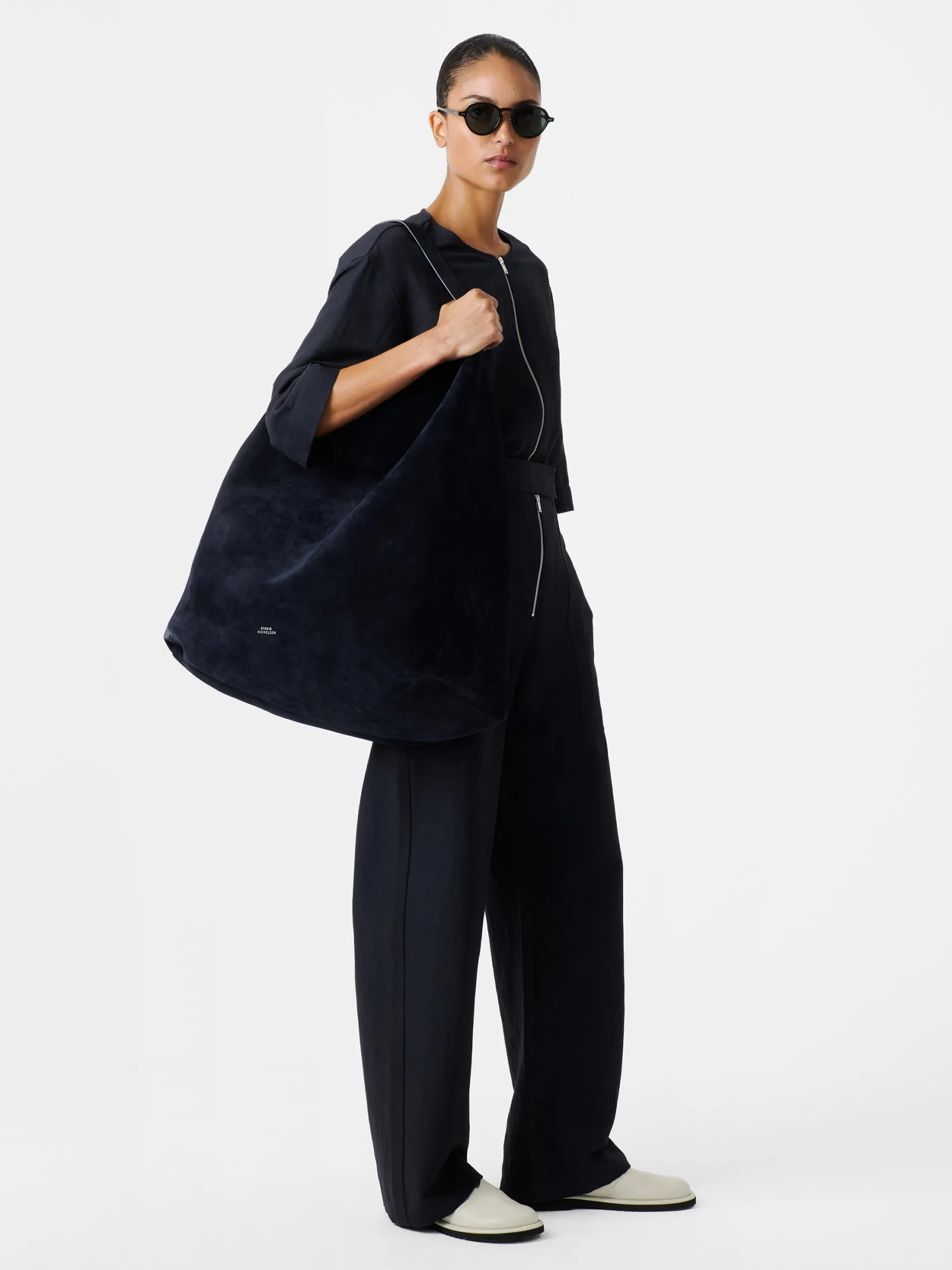Outlet Studio Nicholson Pravin Linen Pant Darkest Navy