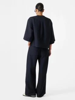 Outlet Studio Nicholson Pravin Linen Pant Darkest Navy