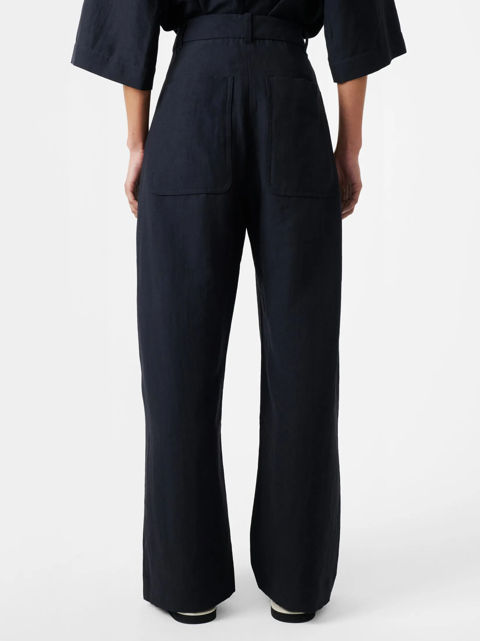 Outlet Studio Nicholson Pravin Linen Pant Darkest Navy