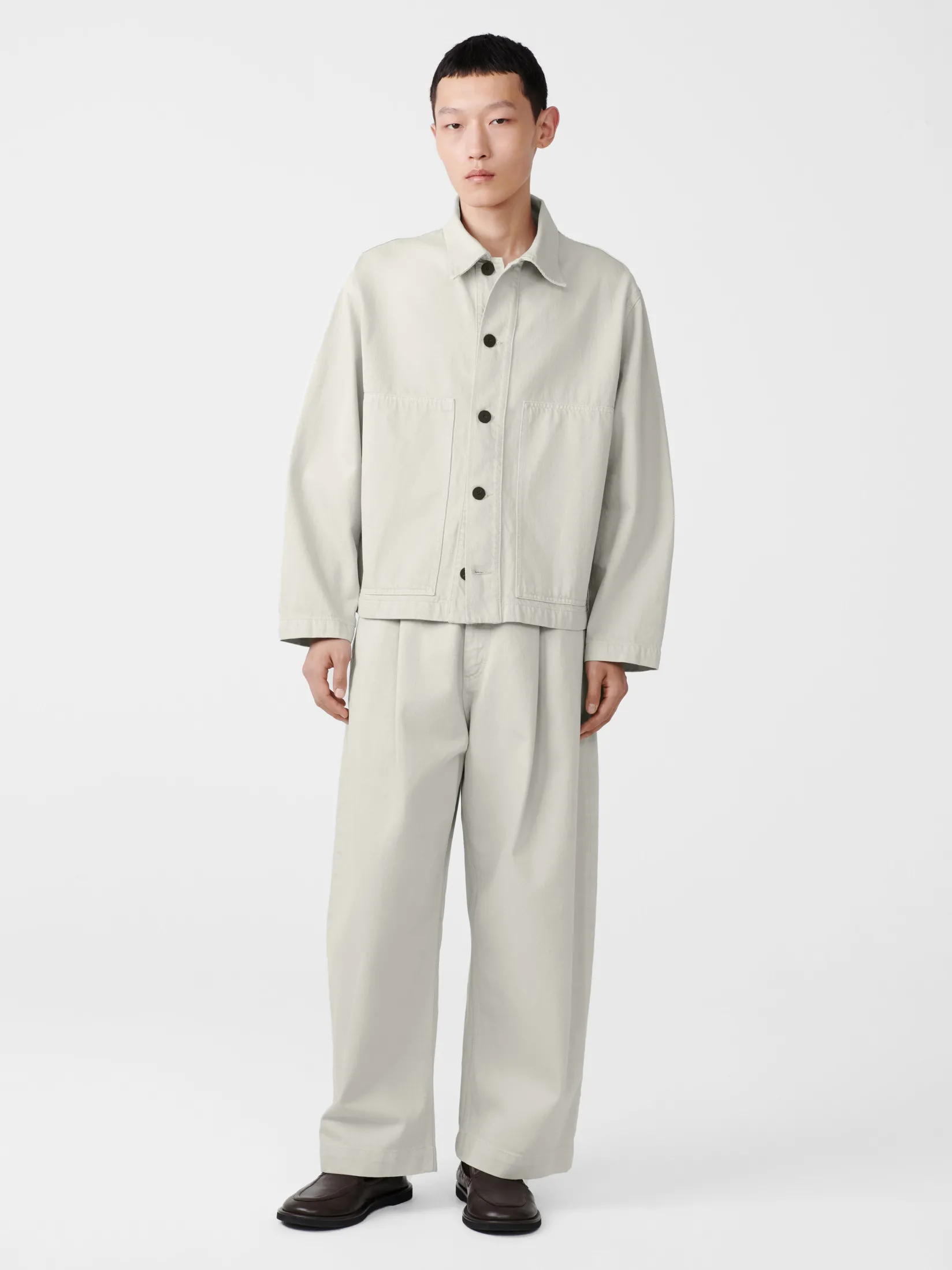 Hot Studio Nicholson Puch Denim Pant Bone Grey