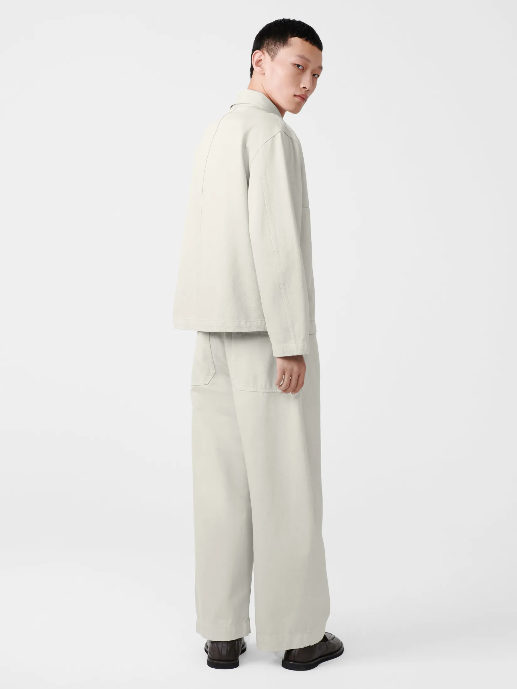 Hot Studio Nicholson Puch Denim Pant Bone Grey
