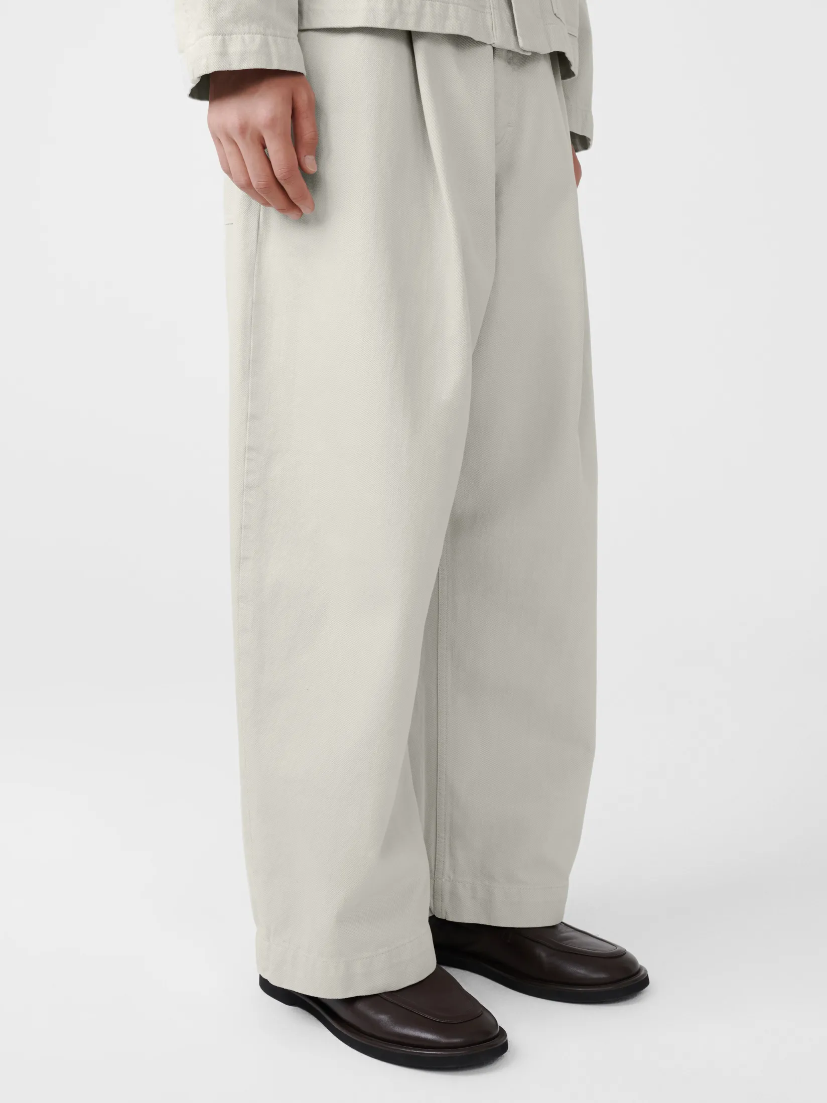 Hot Studio Nicholson Puch Denim Pant Bone Grey