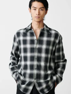 Hot Studio Nicholson Ray Shirt Black / Ecru Check