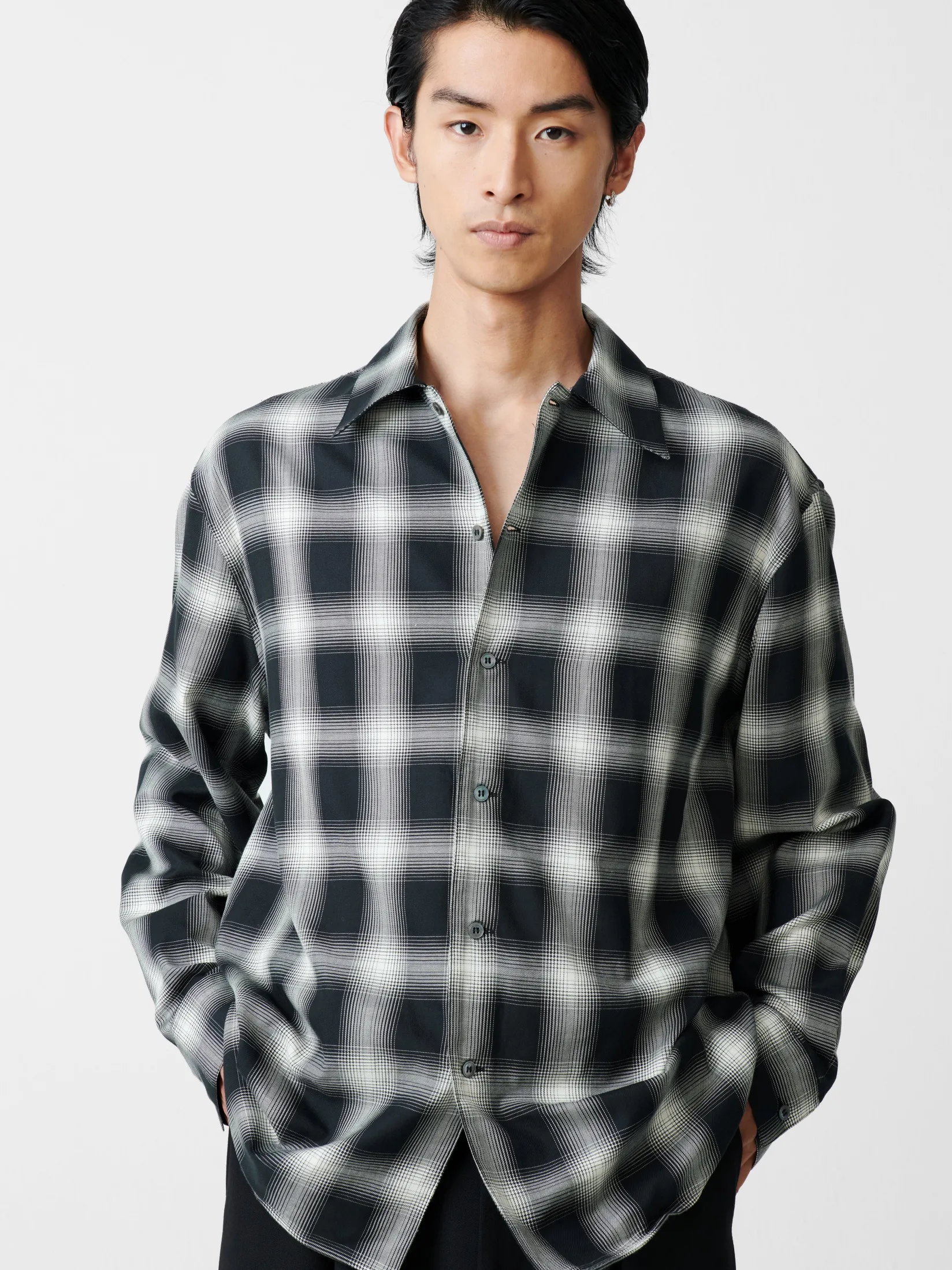 Hot Studio Nicholson Ray Shirt Black / Ecru Check