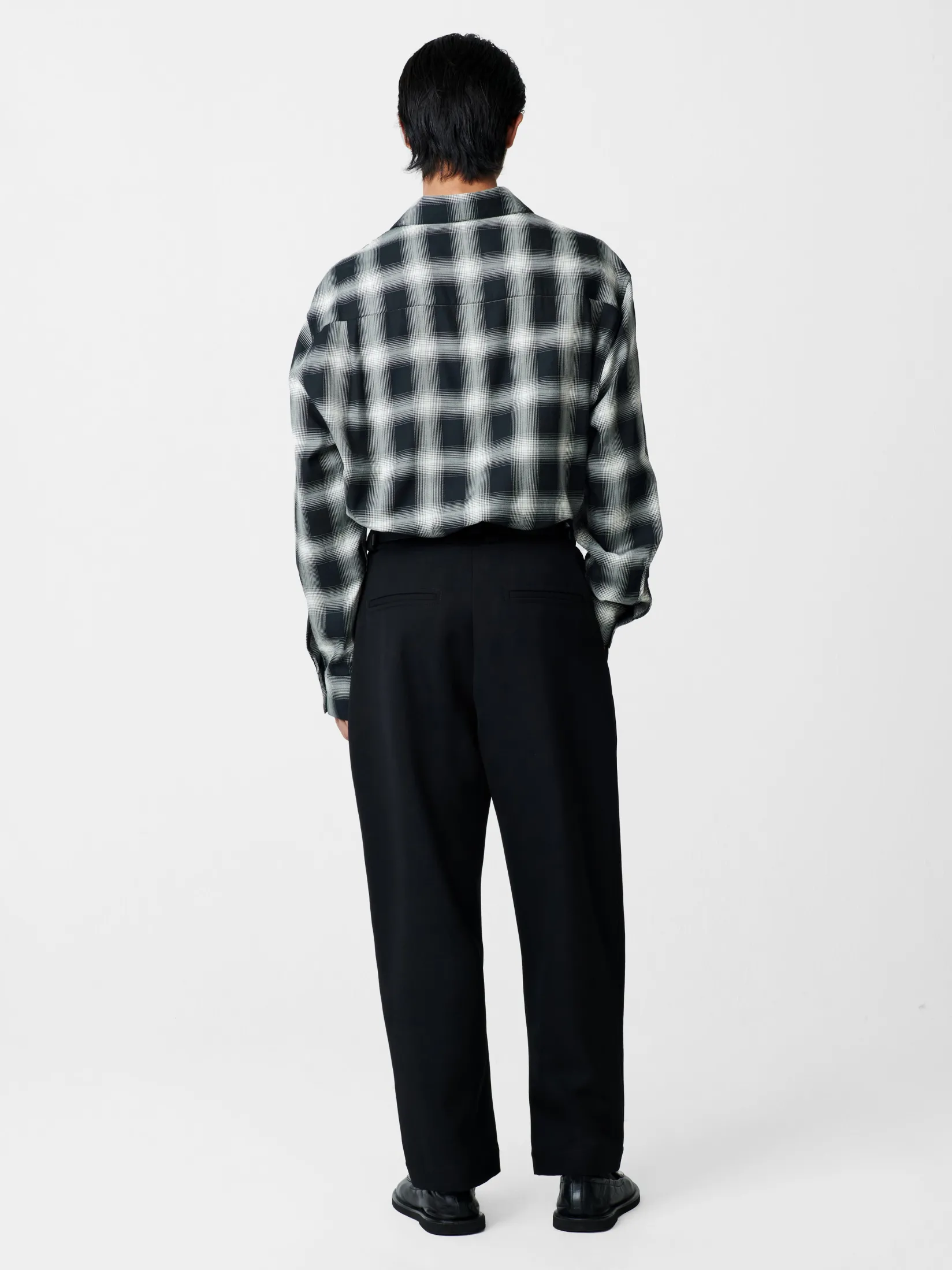 Hot Studio Nicholson Ray Shirt Black / Ecru Check