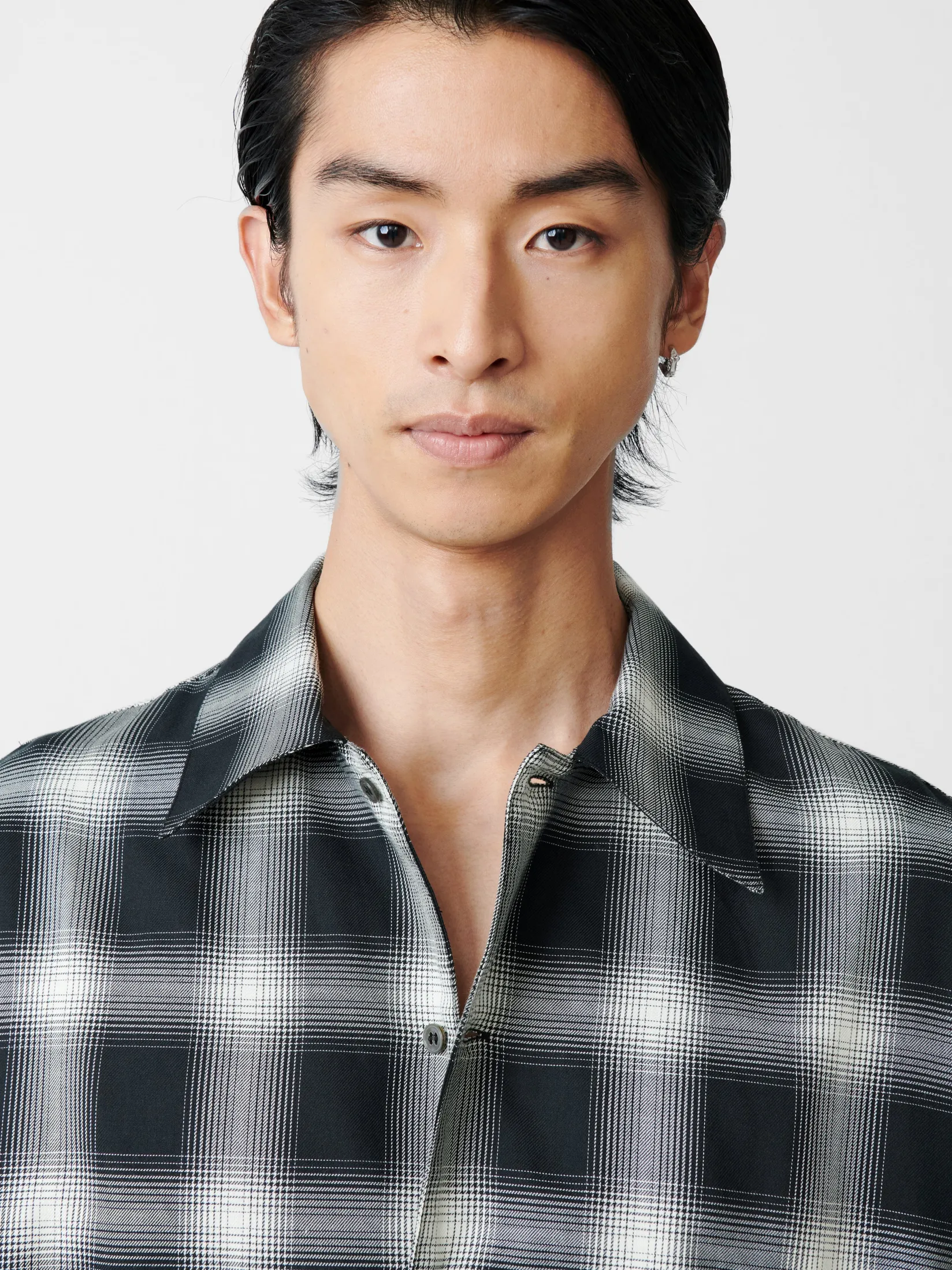 Hot Studio Nicholson Ray Shirt Black / Ecru Check