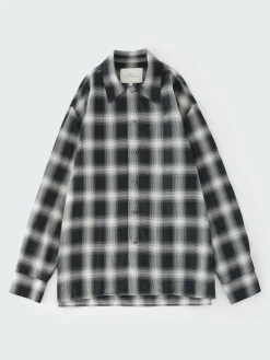 Hot Studio Nicholson Ray Shirt Black / Ecru Check