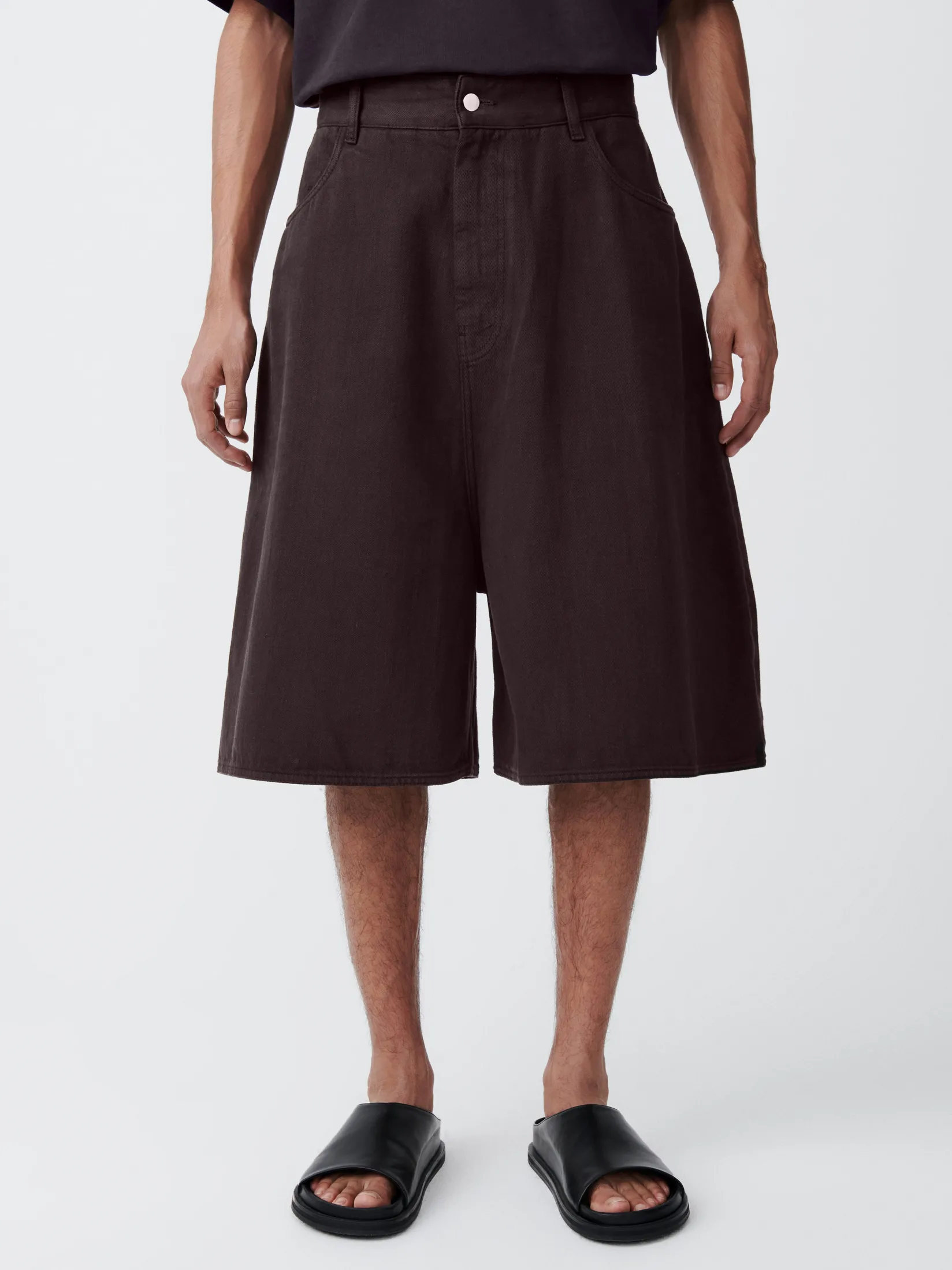 Outlet Studio Nicholson Reverse Denim Short Black Grape