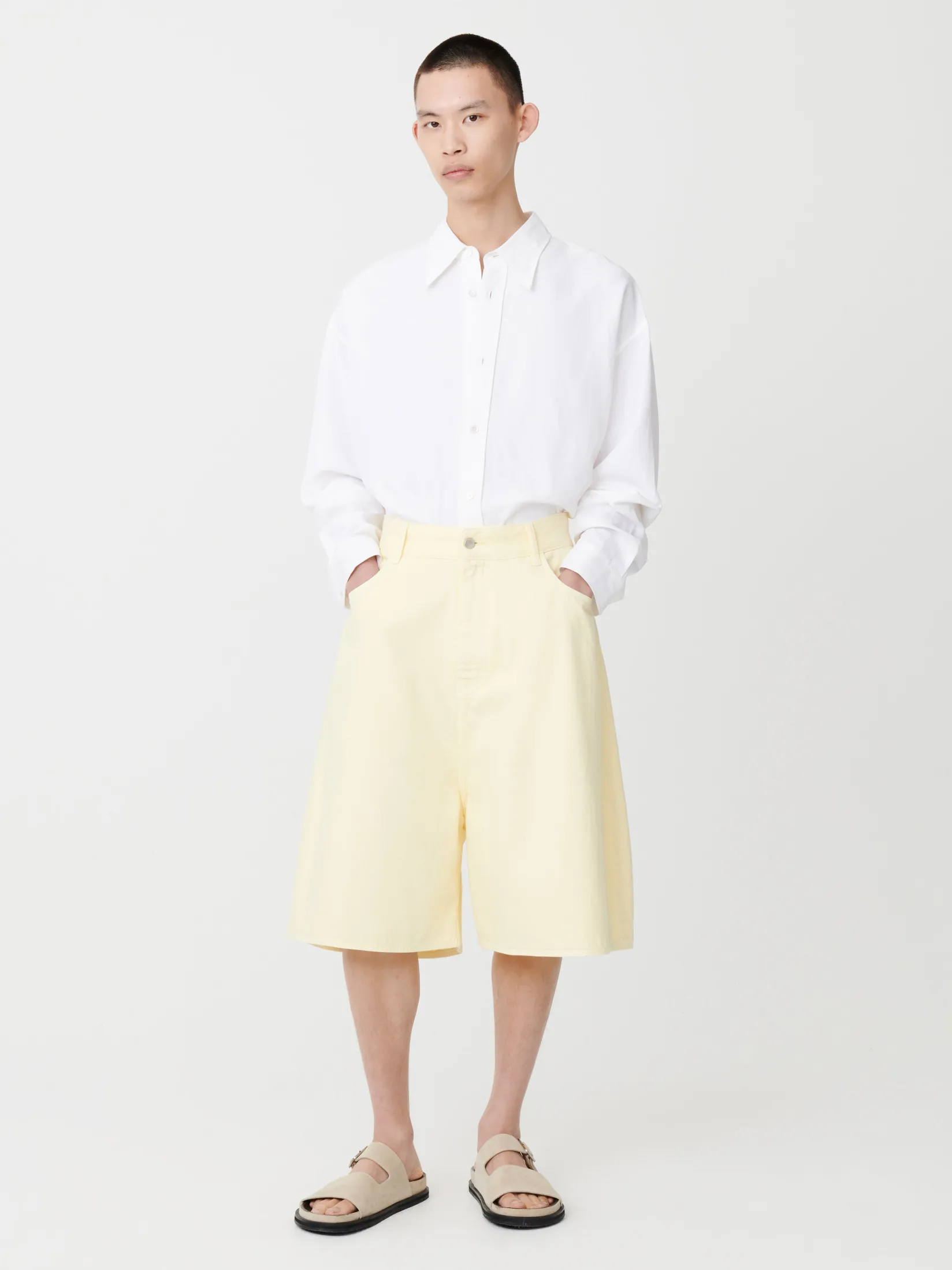 Fashion Studio Nicholson Reverse Denim Short Granita