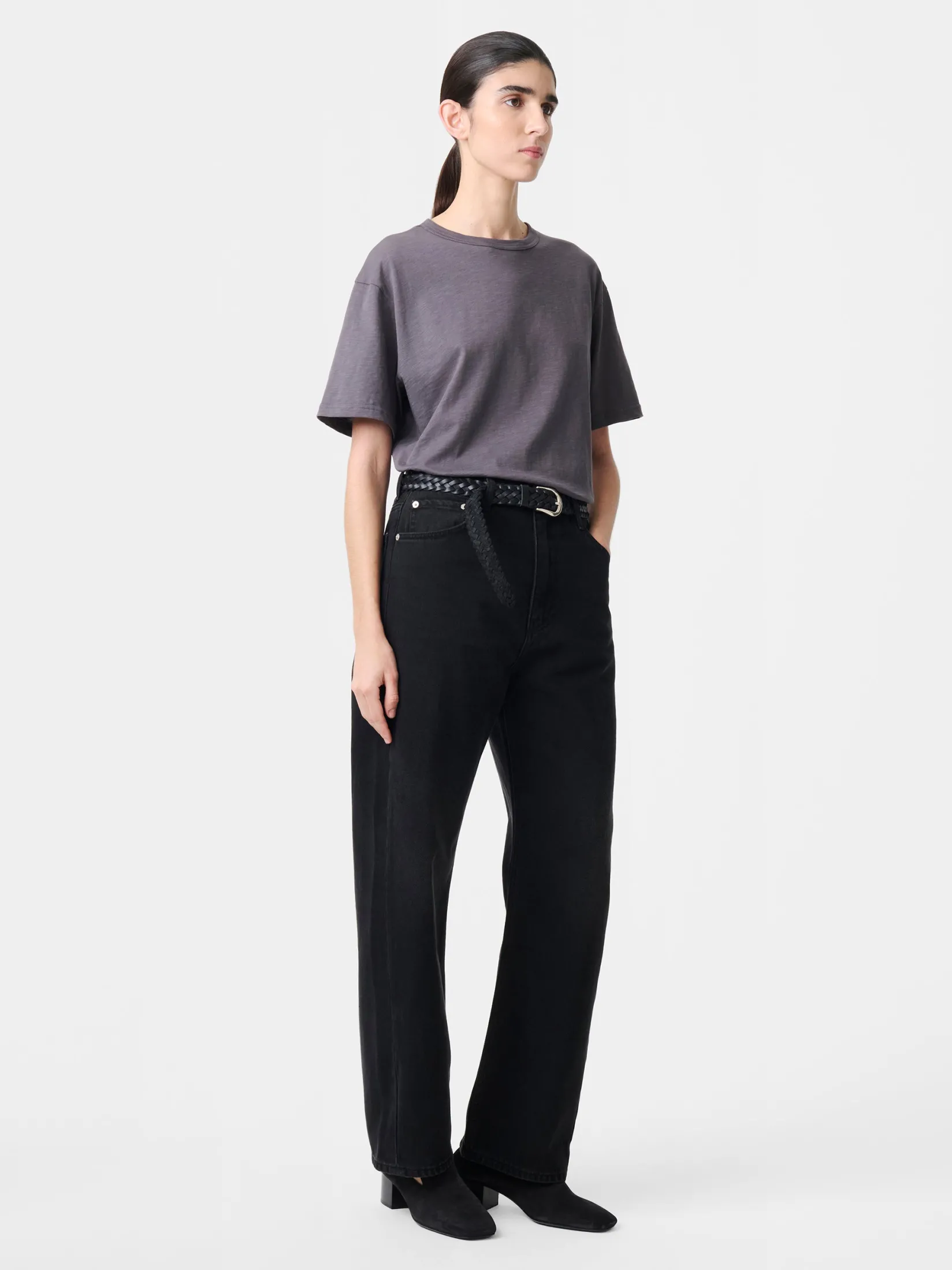 Clearance Studio Nicholson Rond T-Shirt Thunder