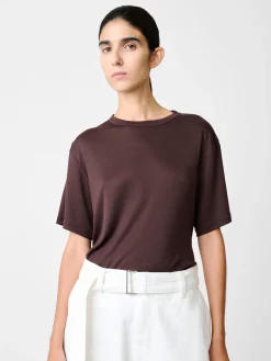 Online Studio Nicholson Rond T-shirt Chocolate Brown