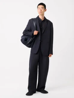 Fashion Studio Nicholson Roversi Linen Jacket Darkest Navy