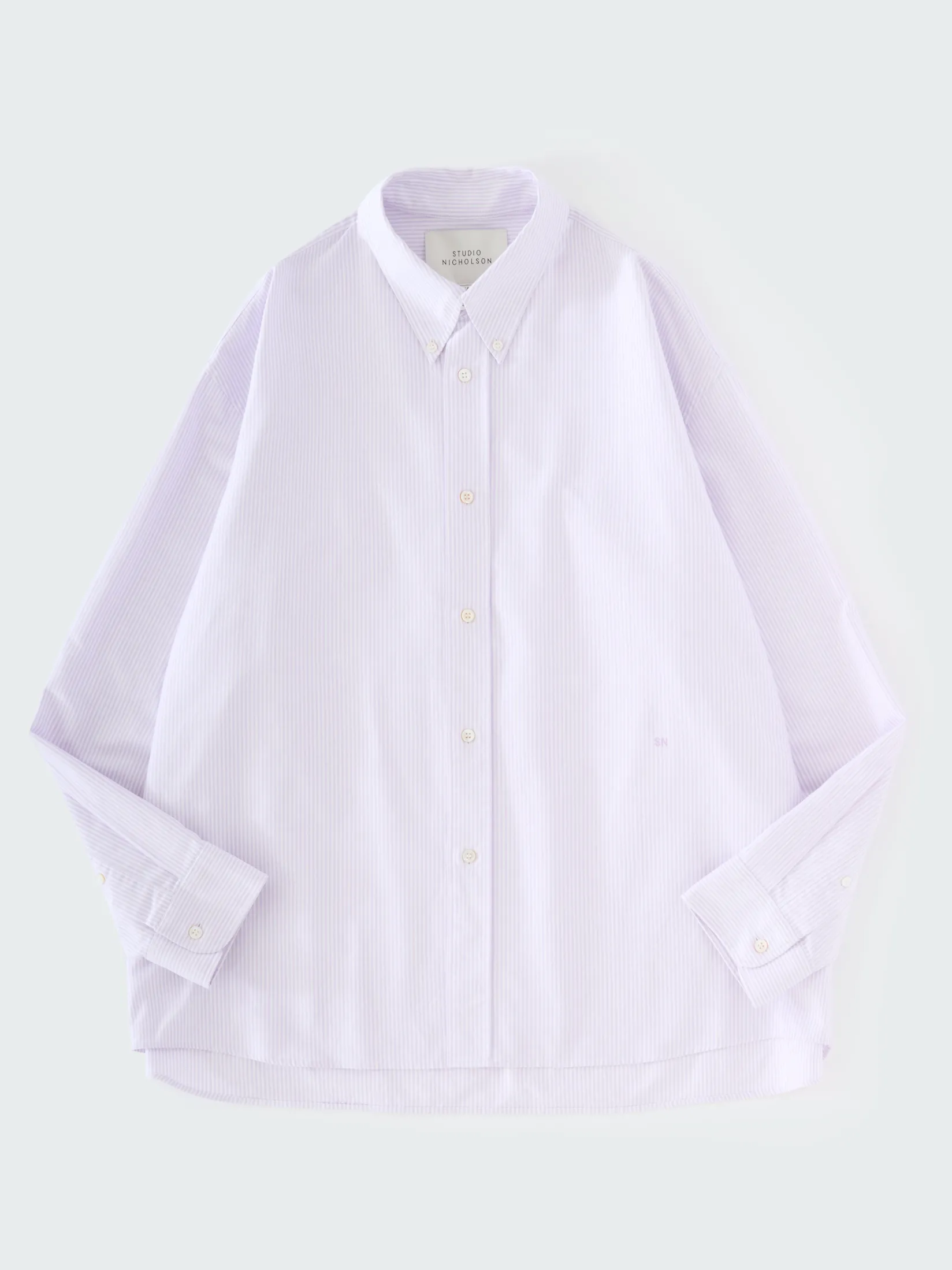 Clearance Studio Nicholson Ruskin Shirt Lilac Stripe
