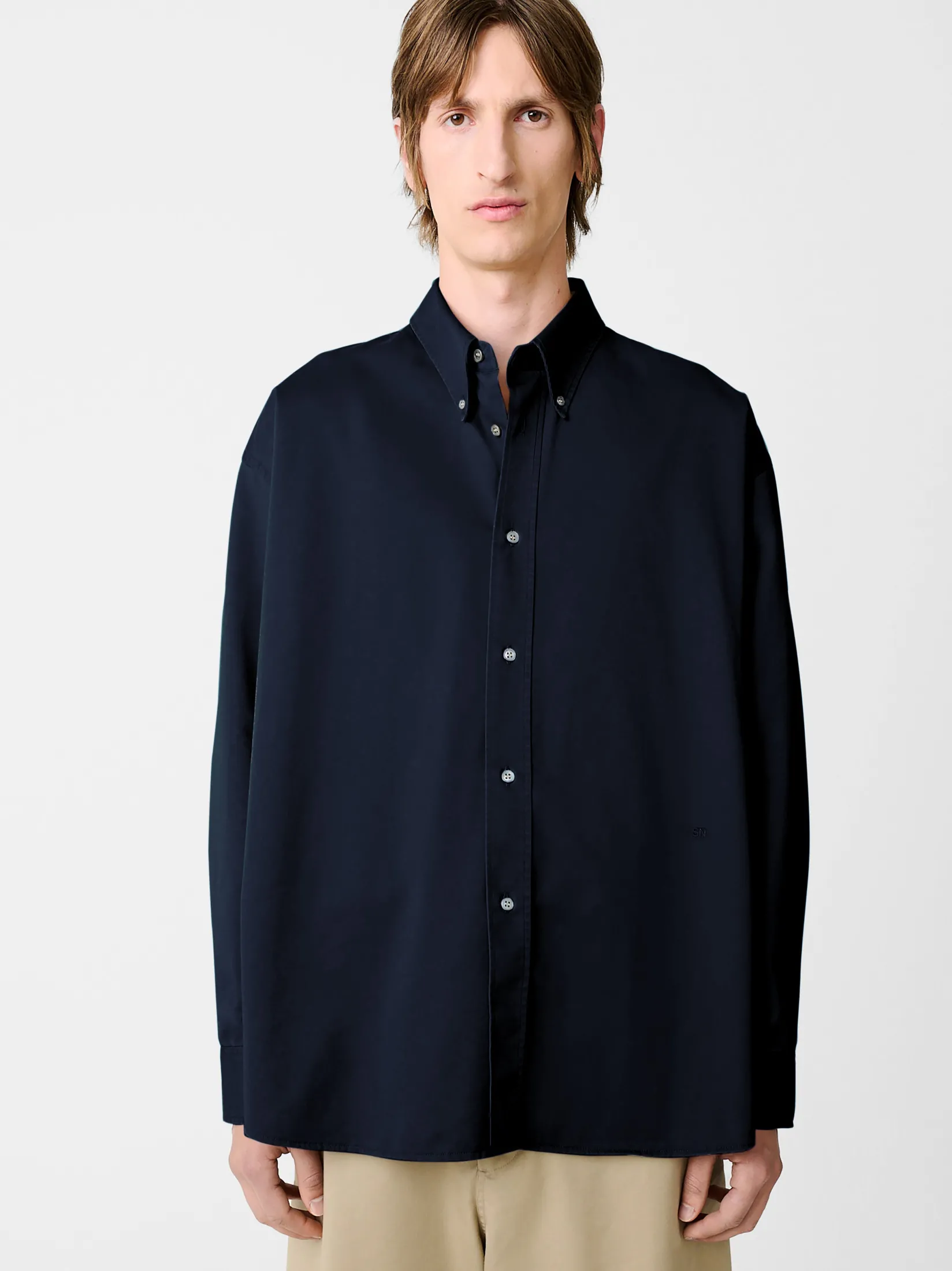 Sale Studio Nicholson Ruskin Shirt Darkest Navy