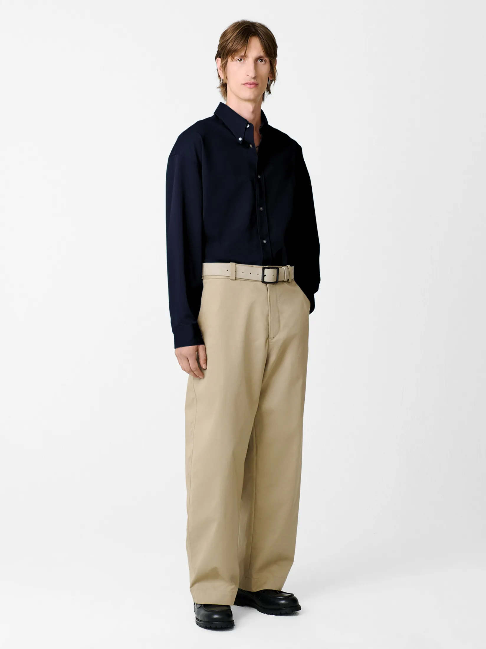 Sale Studio Nicholson Ruskin Shirt Darkest Navy