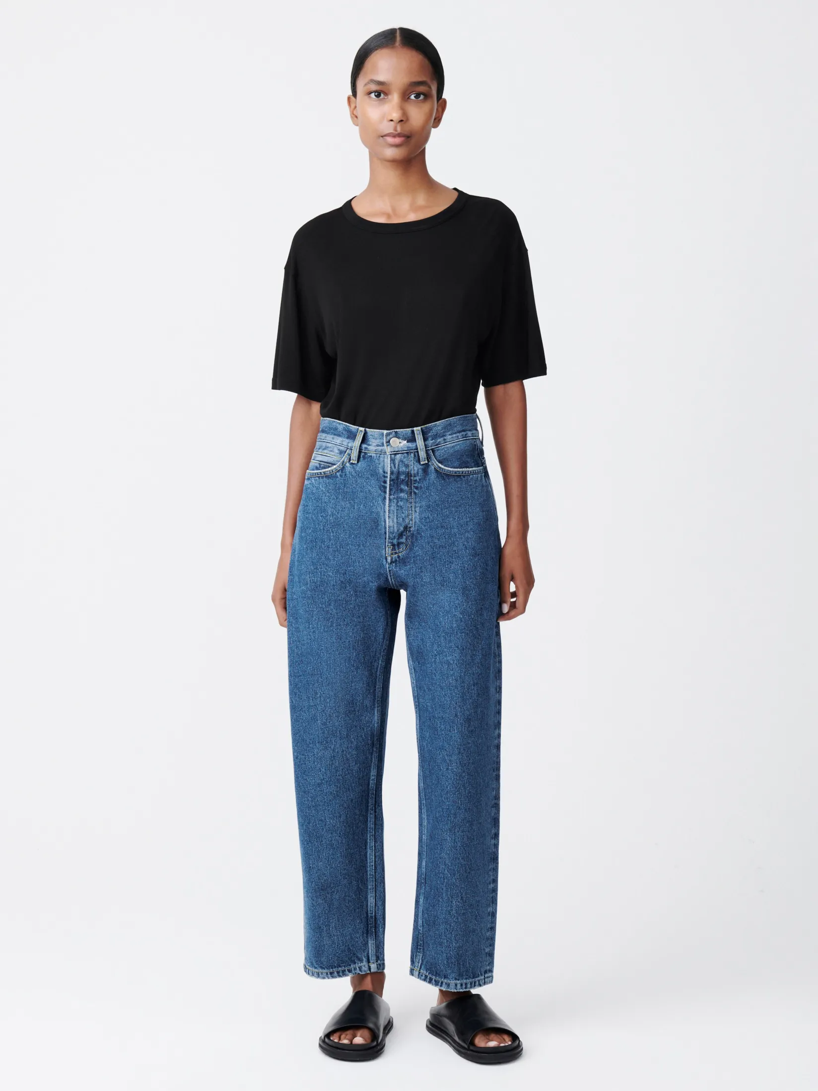 Sale Studio Nicholson Ruthe Denim Pant Beach Fade
