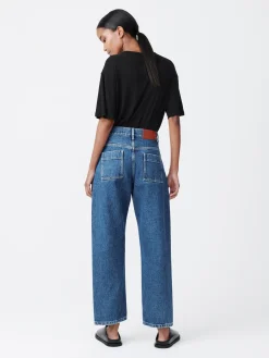 Sale Studio Nicholson Ruthe Denim Pant Beach Fade