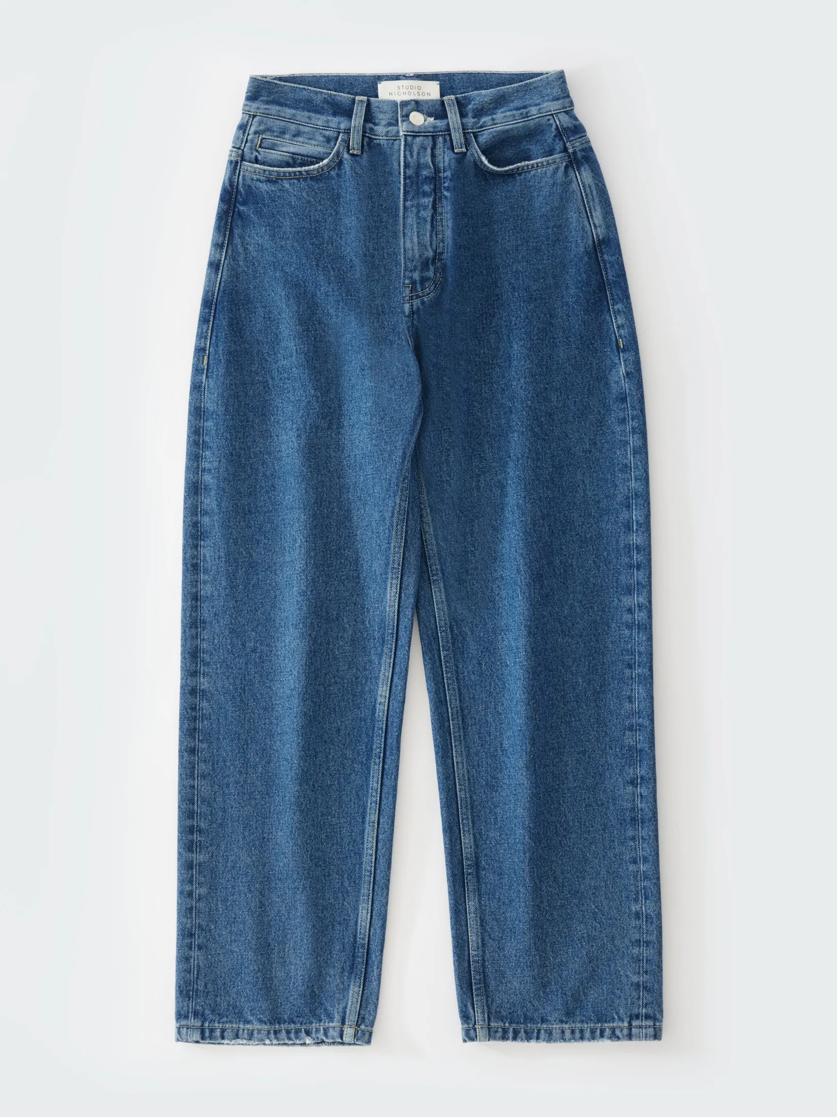 Sale Studio Nicholson Ruthe Denim Pant Beach Fade