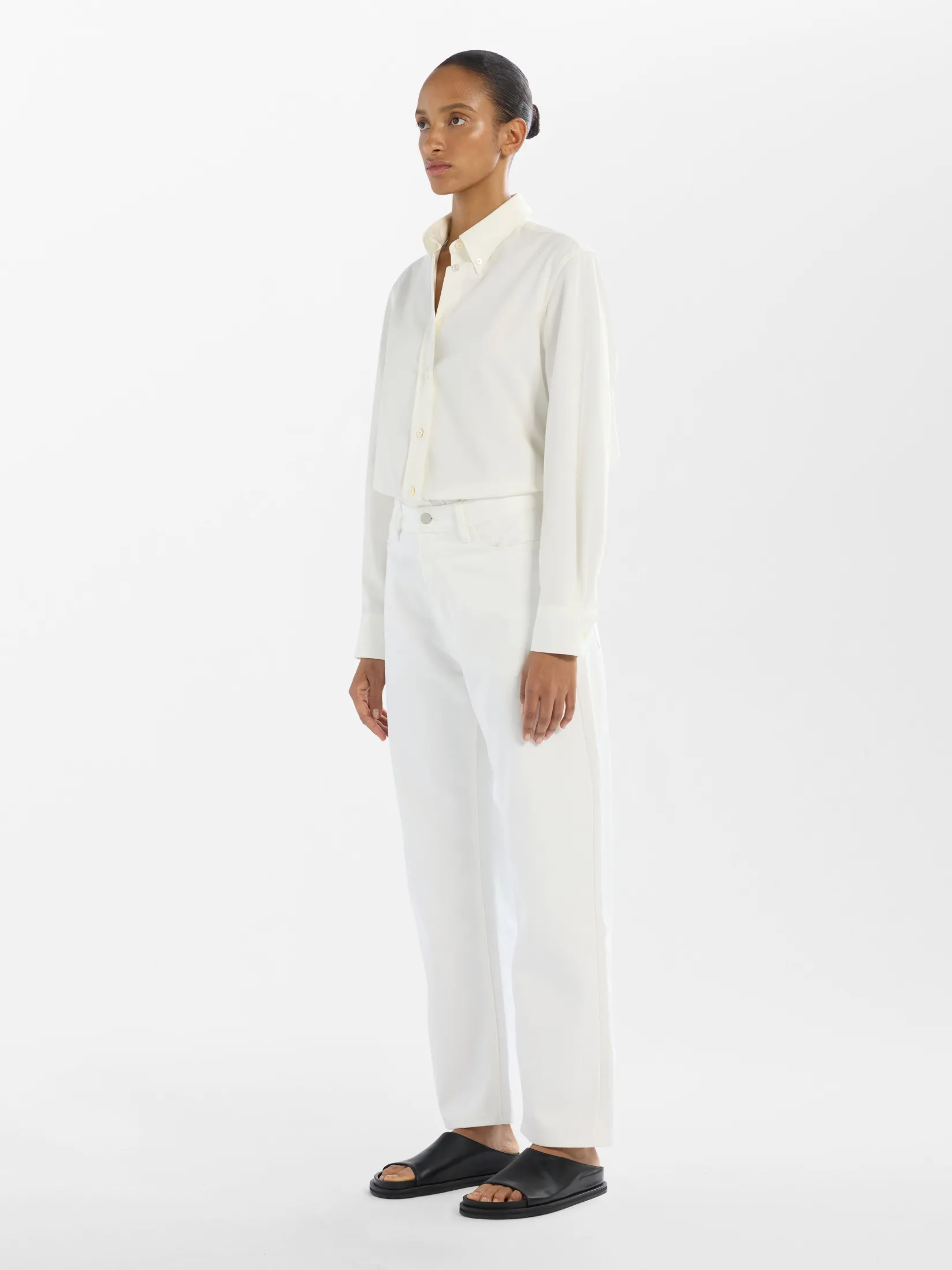 Best Studio Nicholson Ruthe Denim Pant Optic White