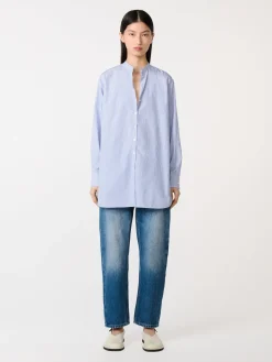 Online Studio Nicholson Ruthe Denim Pant Worn Wash Indigo