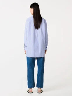 Online Studio Nicholson Ruthe Denim Pant Worn Wash Indigo