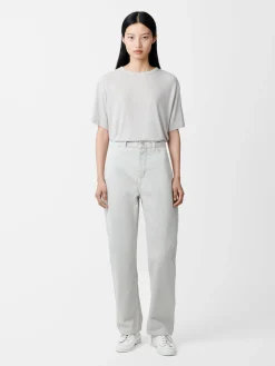 Clearance Studio Nicholson Ruthe Denim Pant Bone Grey